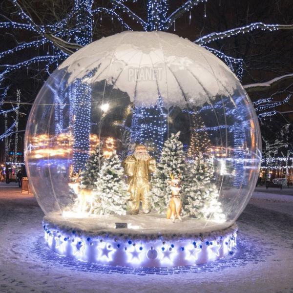 Outdoor Party Promotion Event Inflatable Christmas Snow Globe Bubble House Photo