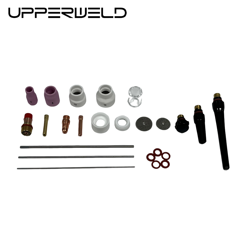 24PCS Alumina and Clear Nozzle TIG Welding Torch Spare Parts for Customized Support