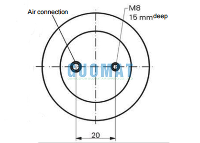 Weforma WBZ 100-E1 Industrial Air Spring G1/8 Air Connection Double Convolution Air Actuator