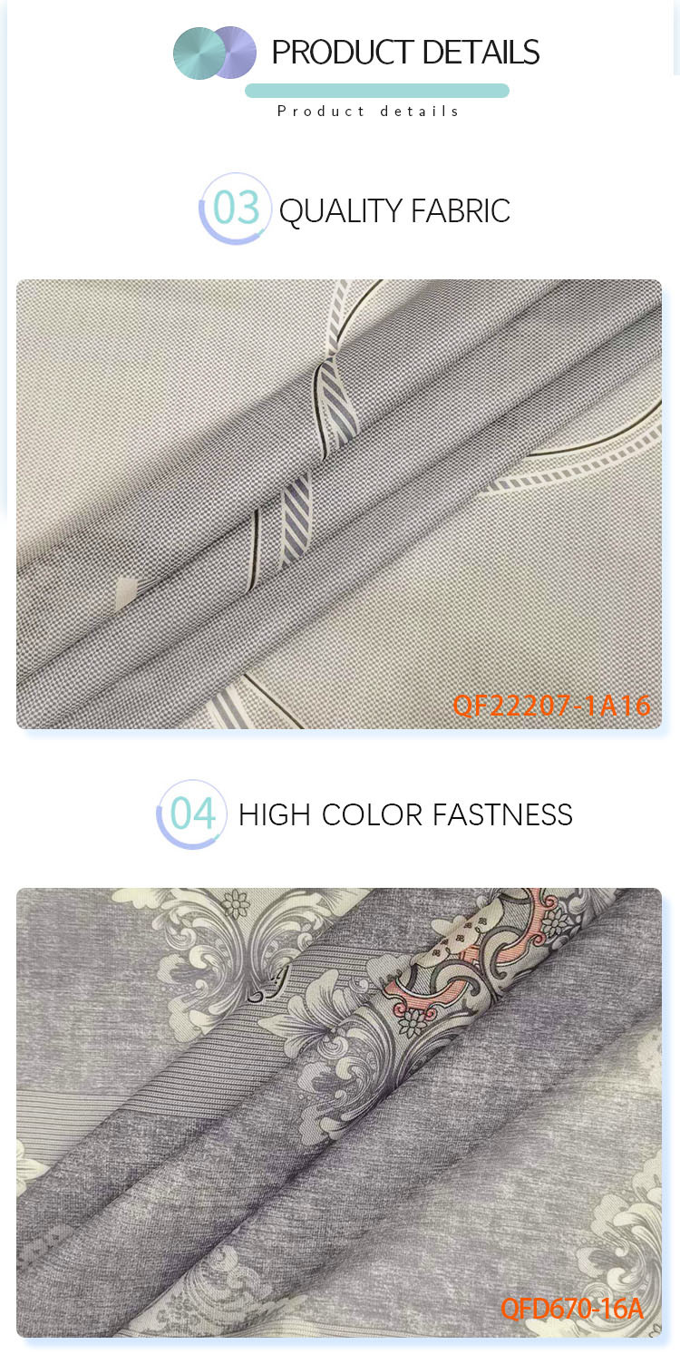 Bright Warp Knit Print Fabric Cushion Cloth Supports Customization 60gsm