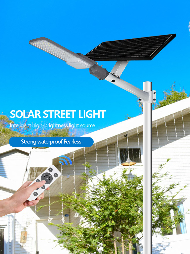 KCD Led Solar Street Light Complete Set Solar Street Light External LiFePo4 Lithium Battery Under The Solar Panel