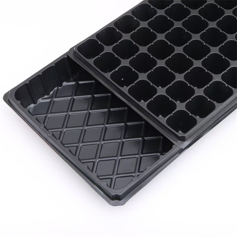 No Holes Rectangular Flat Nursery Plastic Tray PS Greenhouse Heat Resistance
