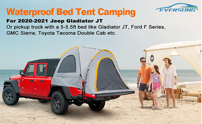 Waterproof Top Pickup Bed Camping Tent Car Spares Parts For 2020- Jeep Gladiator JT