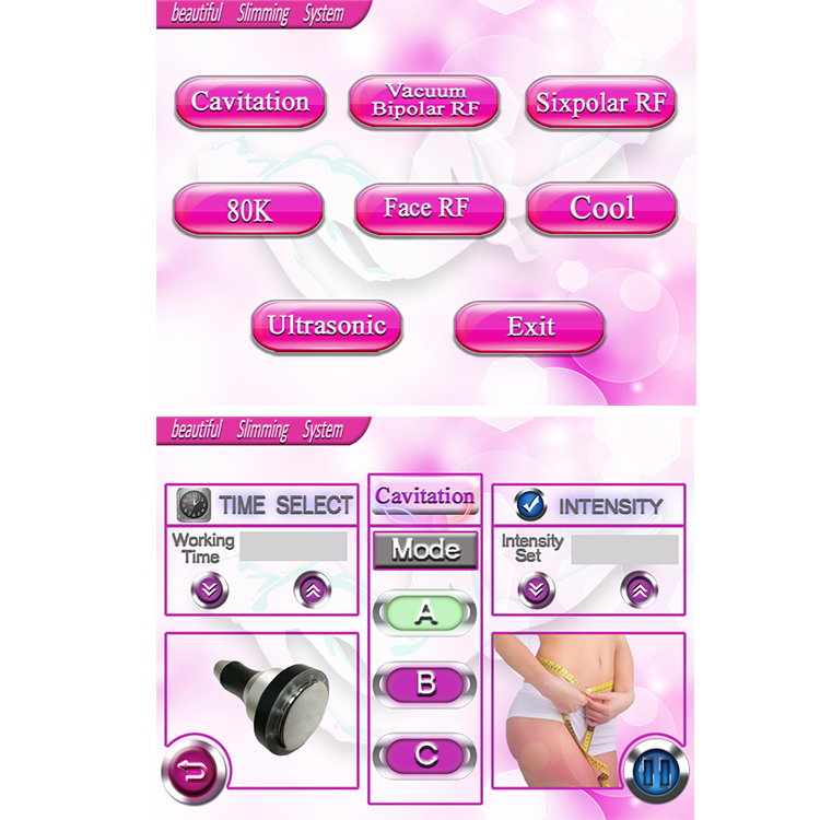 DM19-2 RF 80k Vacuum Cavitation Machine Body Slimming Cellulite Reduction