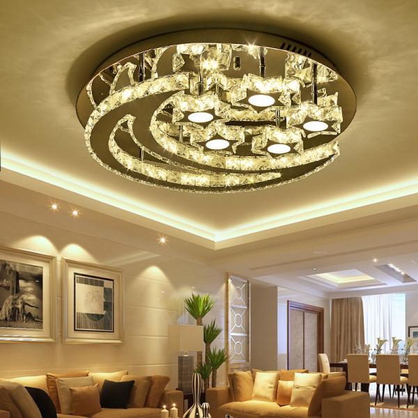 Clear Crystal ceiling lights with Moon For Living room Bedroom Kitchen Lighting