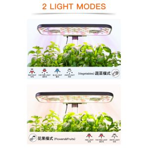 Timer Function Enabled Intelligent Hydroponic Planter in White Powered by