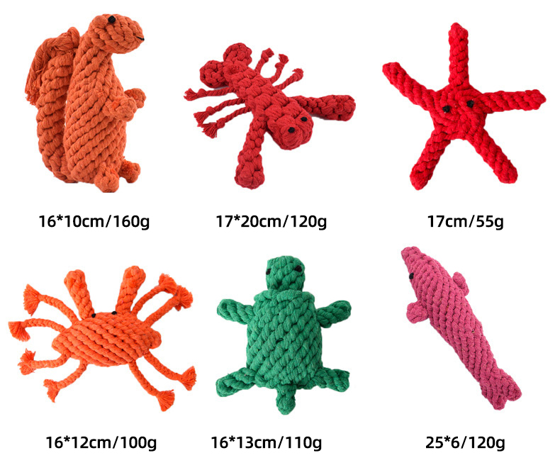 Dog Small Animals Pet Supplies Bulk Eco Friendly Interactive Custom Cotton Rope Dog Toys
