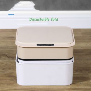 Foldable Collapsible Sensor Trash Bin Trash Can with Odor Filter Touchless