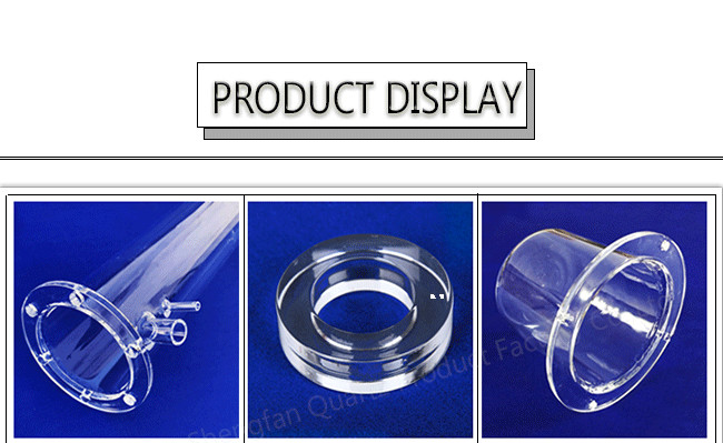 Large Vessel Quartz Tube Flange , Vacuum Flange Fittings Epaque Quartz Color