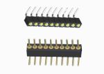 16 Pin Black Round Female Header Connector 1.27mm Single Row Right Angle