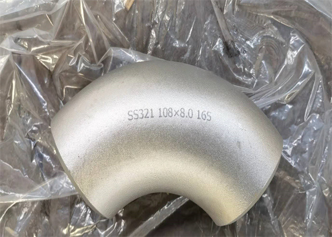 Sch 40 Seamless Steel Pipe Elbow 304L SS321 90 Degree LR Butt Welded 3