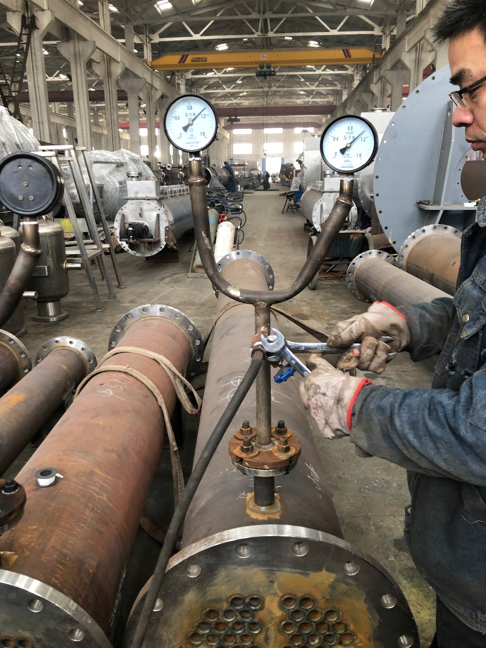 Air Water Cooling Stainless Steel Shell And Tube Heat Exchanger Long Service Life