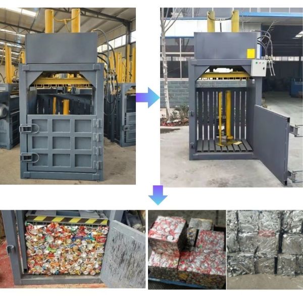 Vertical Compactor Marl Bag Mini Scrap Baler Wool Baling Machine Customization Options