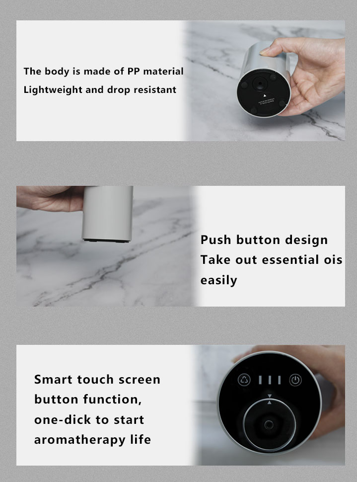HOMEFISH ABS PP Electric Fragrance Diffuser Car Aroma Diffuser 2000mAh