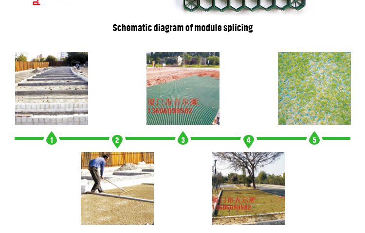 70mm Height Geocell Gridding Parking Plastic Car Stabilize Paving Driveway Gravel Grid