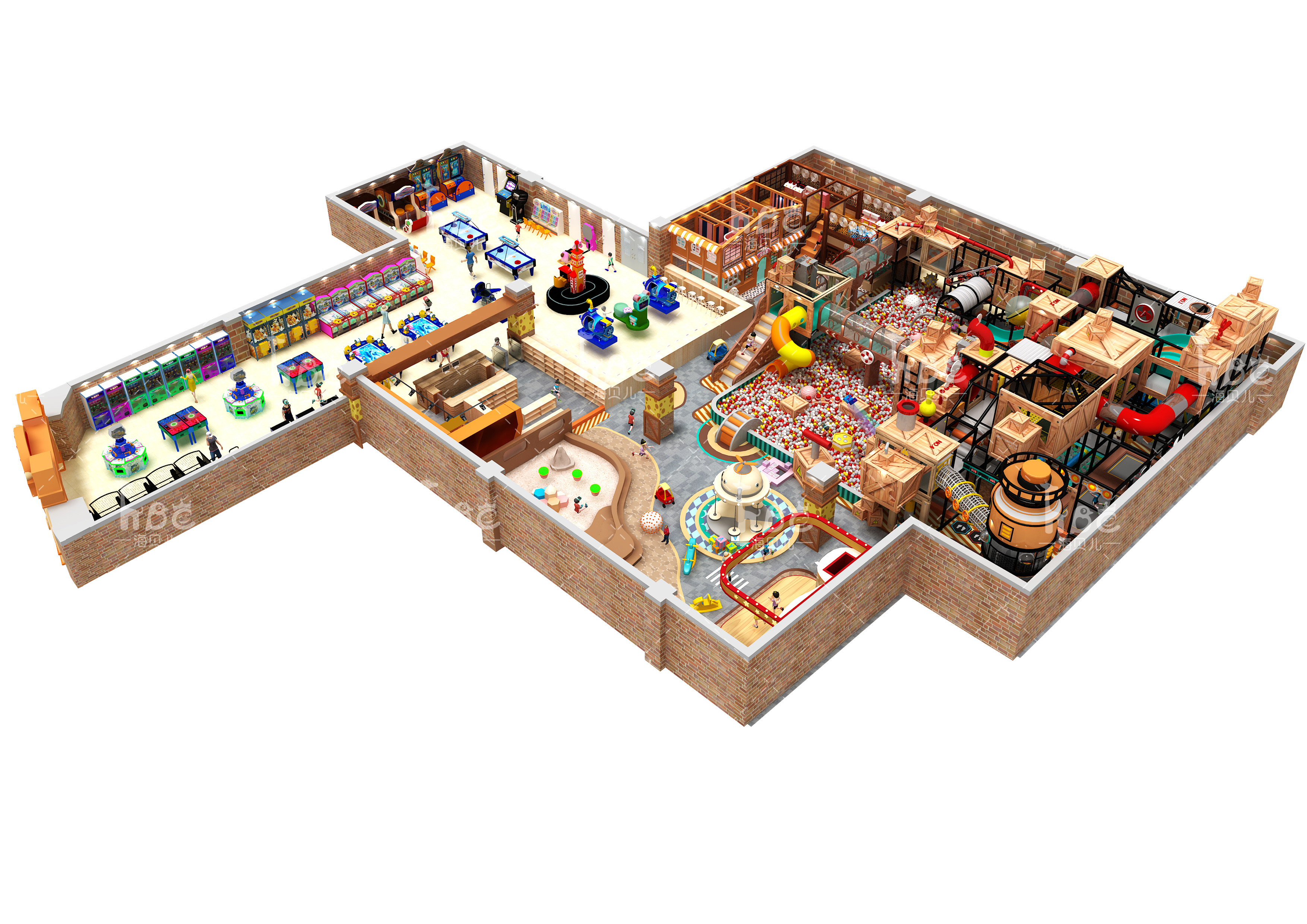 OEM Children's Indoor Playroom Equipment Commercial Play Centre Equipment