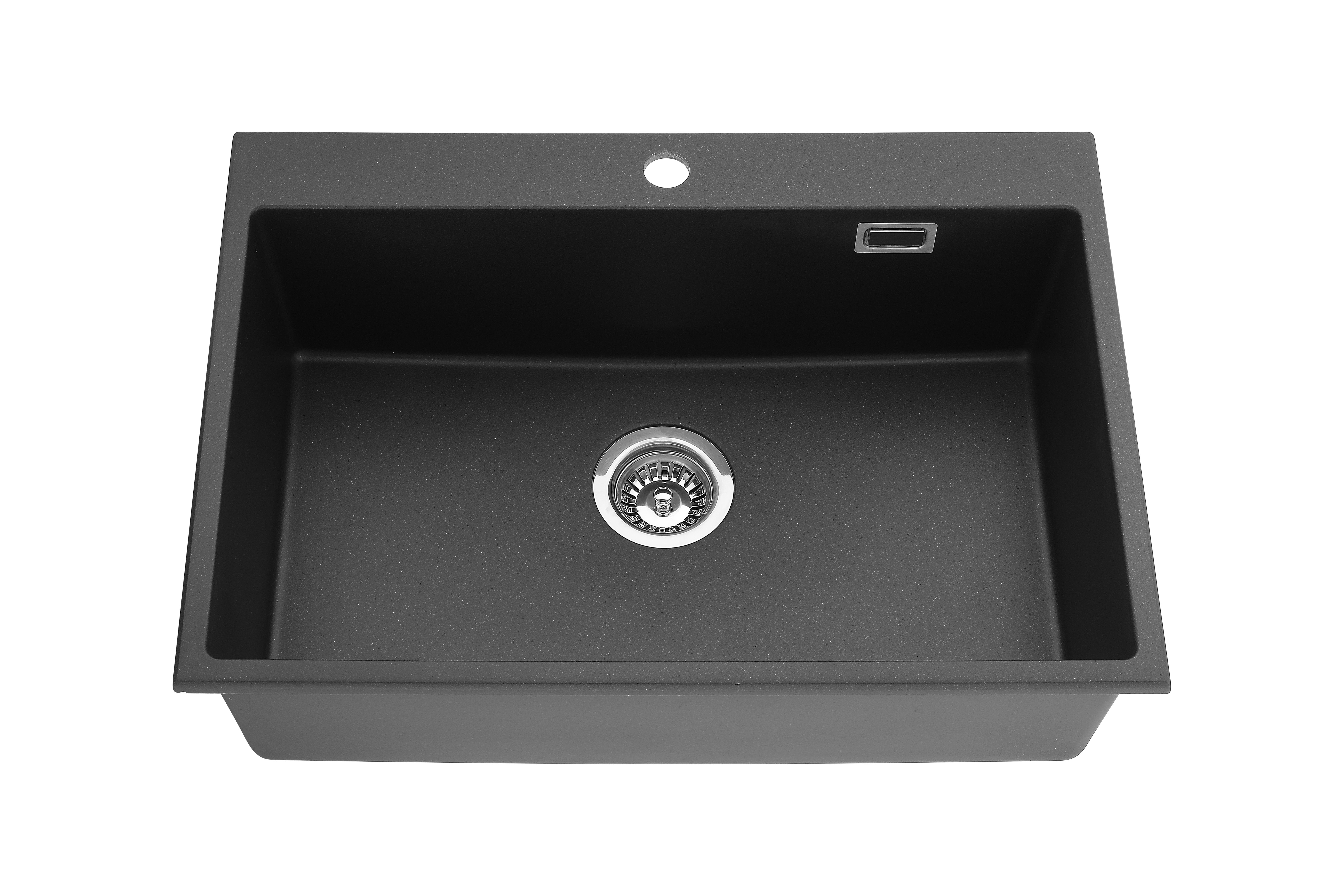 26 Inch Black Single Bowl Drop-in Granite Kitchen Sink/Quartz Sink