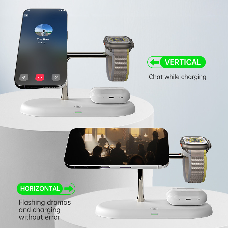 T256 All In One Wireless Charger Compatible with Samsung and Apple Working Frequency 110-205KHz Input 12V/2.5A