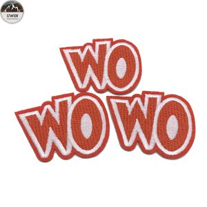China Eco Friendly Custom Made Embroidered Patches With English Characters on sale