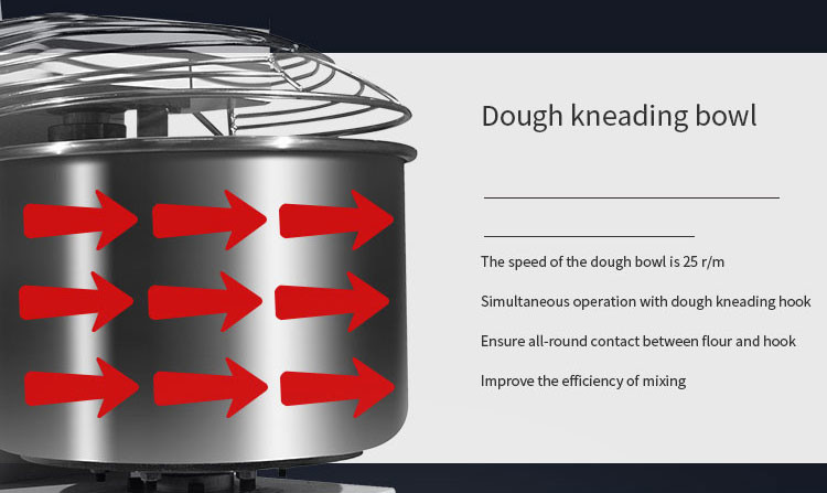 Commercial Bakery Spiral Dough Mixer 20L 8kg For Bread Bakery