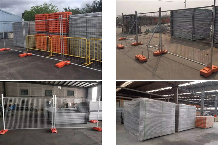Welded Construction Site Security Fencing Powder Coated Heras Site Fencing