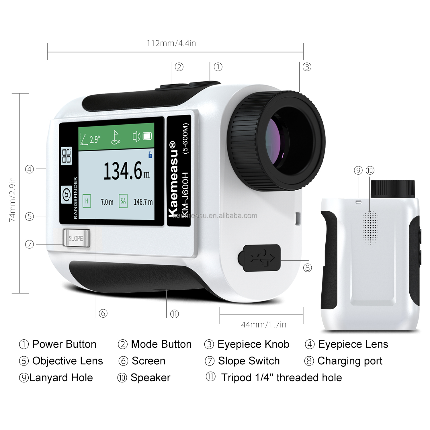 J1200 Upgraded Voice Prompt Laser Rangefinder Range Digital Laser Distance Meter Multifunction Tool Warehouse Layout