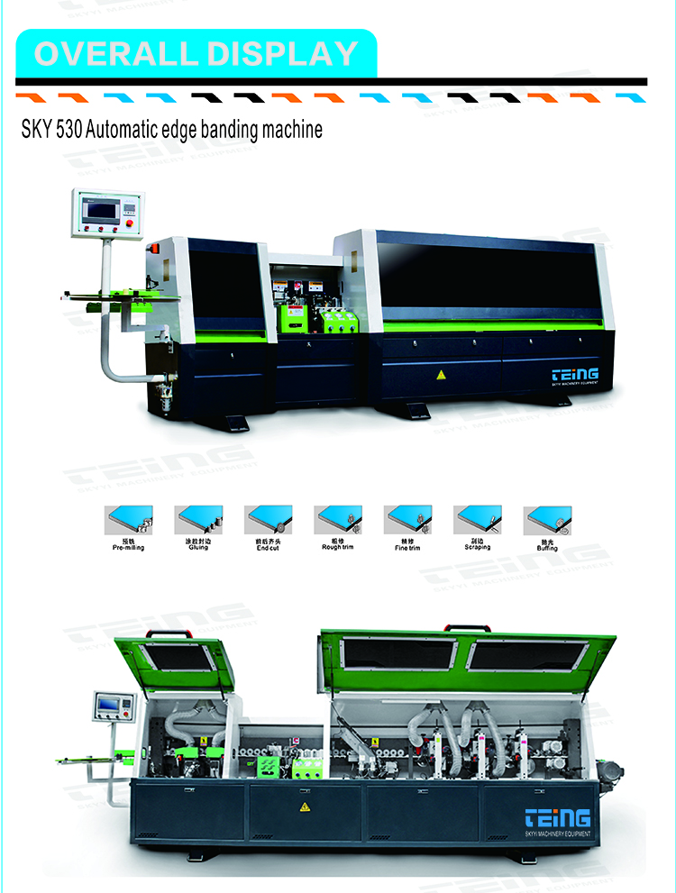 Woodworking Auto Edge Bander with CE Certification SKY530 and Customized Voltage