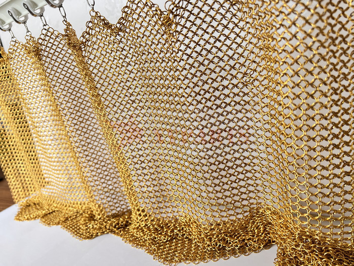 Chainmail Rings Tab Top Wire Mesh Curtains Stainless Steel