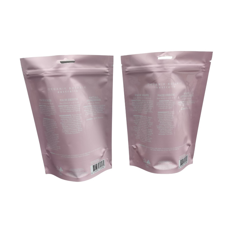 Custom Printed Aluminum Foil Stand Up Plastic Zipper Pouch For Ocean Sea Salt Body Scrub Cream