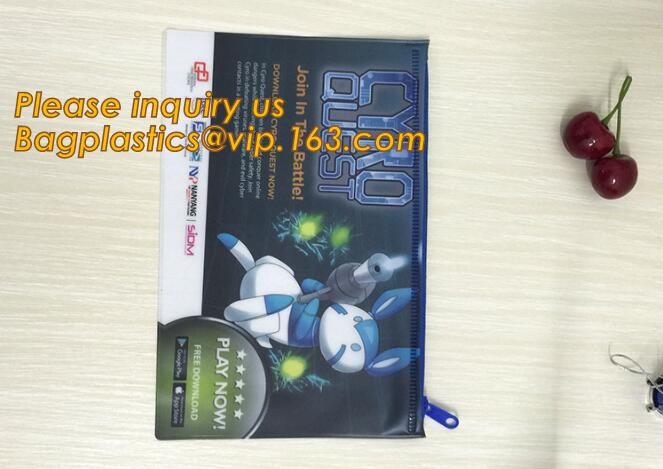Plastic Bag OEM Custom PVC Loop Handle Image Printed Plastic Shopping Bag,Promotional Clear Waterproof Plastic Cosmetic