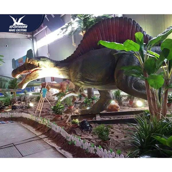 Amazing Artificial Realistic Dinosaur Models For Zoo / Water Park 24 Months