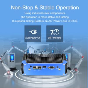 Dual LAN Dual COM Intel Fanless Mini PC With DDR3 RAM Up To 8GB Linux And mSATA