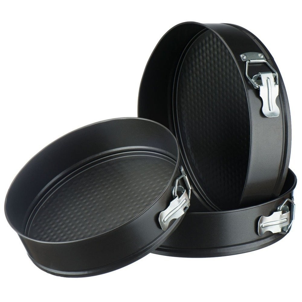 3pcs Nonstick Springform Pan Cheesecake Pan Leakproof Cake Pan Bakeware Loose Base Cake Baking