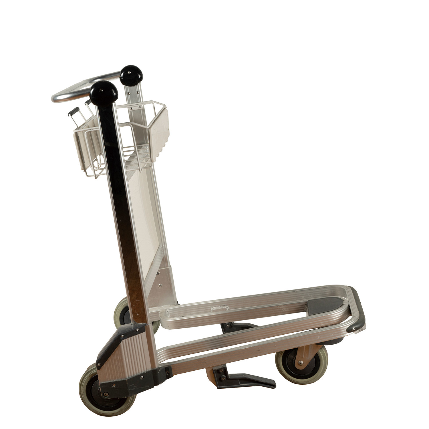 Lightweight Airport Luggage Trolley Aluminum Luggage Cart 250KG Loading Capacity