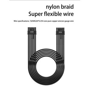 ATX 3.0 PCIE 5.0 GPU Sleeved PSU Extension Cable Kit FOR Rtx3090Ti Graphics Card