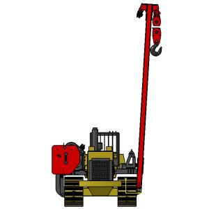 90T Mountain Pipelayer Pipeline Machines For Pipe Carrier , Pipe Layout