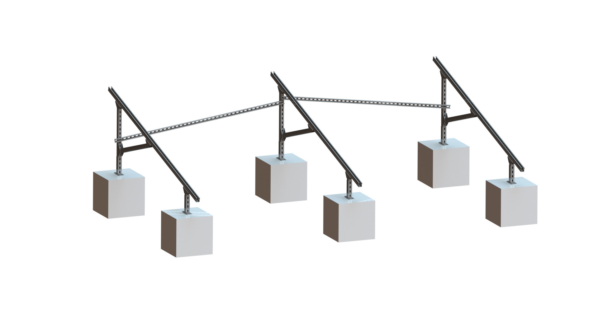 88m/S 2.0KN/M2 Steel Solar Structure Galvanized Ground Mounting System