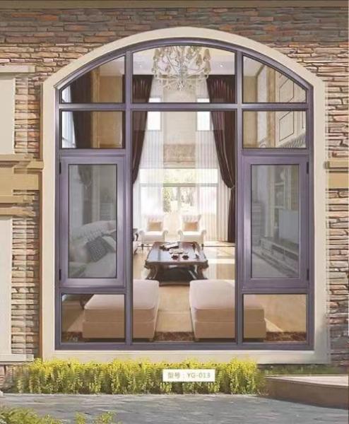 Customizable Aluminum Casement Windows for Office Buildings with Powder Spray