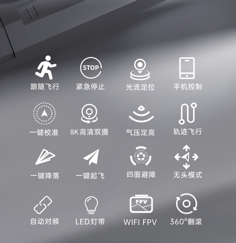 Emergency Stop Function HUGTEC W16HW UAV for Wildlife Monitoring and Surveying Single Package Size 19.5X23.5X8.5