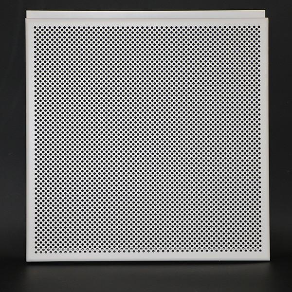 White Aluminum Perforated Hook Drop Suspended Metal Ceiling Tiles Non -