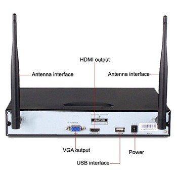 TUYA 8chs H.265 30m Ir 2.0 Megapixel Wifi NVR Kits 3.6mm Lens