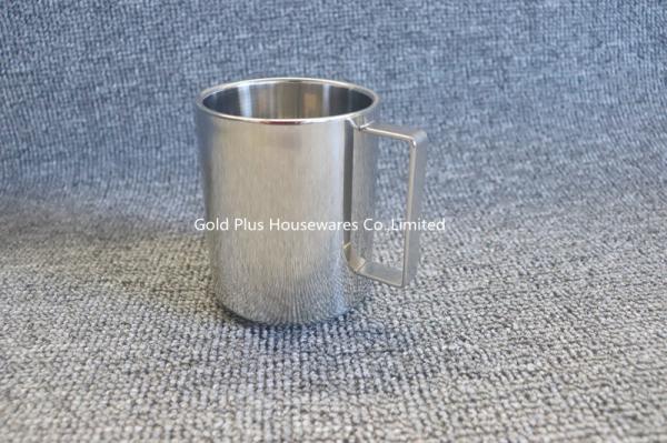 Eco-friendly custom logo 400ml stainless steel coffee mugs reusable travel