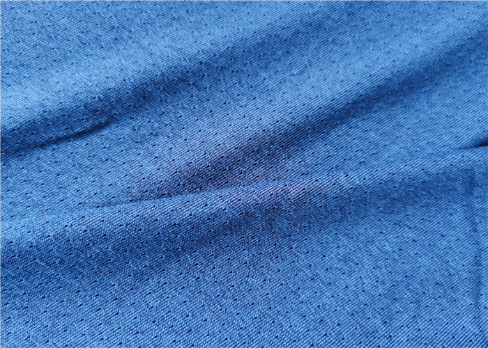 Soft 160GSM Grey Cationic Melange Polyester Spandex Fabric For T-Shirt