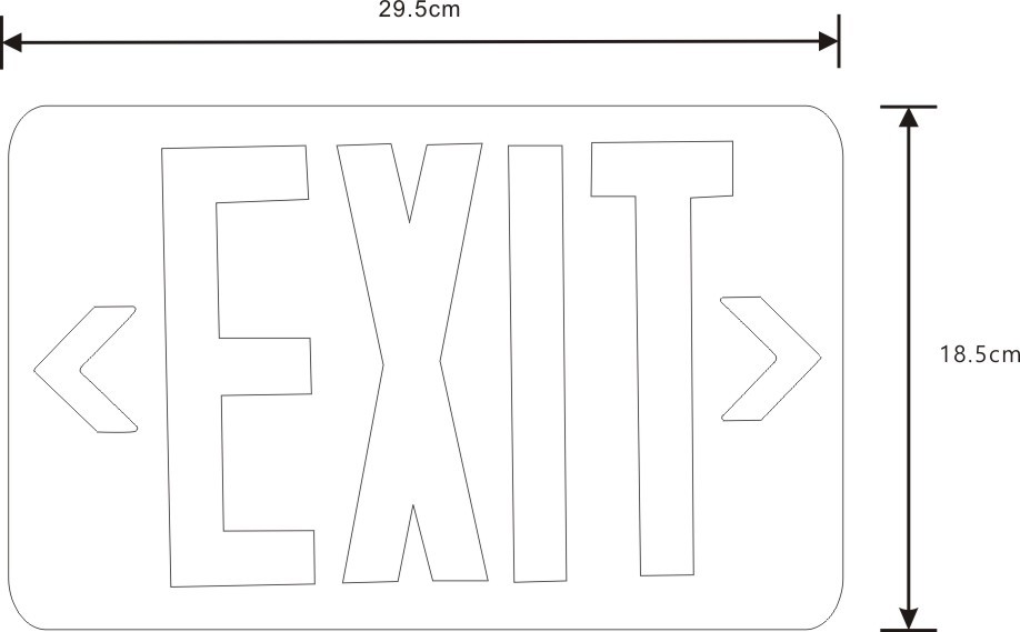 Shopping Surface Mounted 265V Emergency LED Exit Light