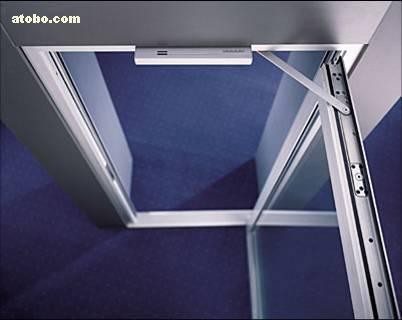 Silver Hydraulic Sliding Door Closer for Modern Fire Door in Modern Design Style
