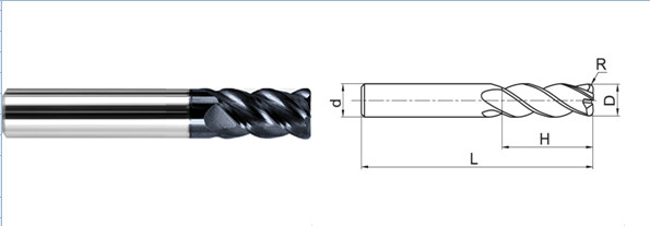 Solid Tungsten Carbide End Mill , Square End Mill With High Wear Resistance