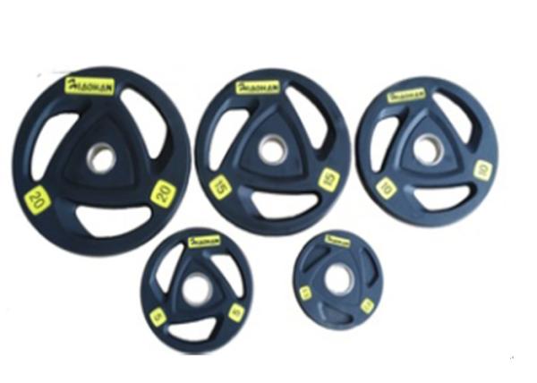 Black Rubber Weight Plates , 2.5kg - 20kg Weight Lifting Plates For Barbell