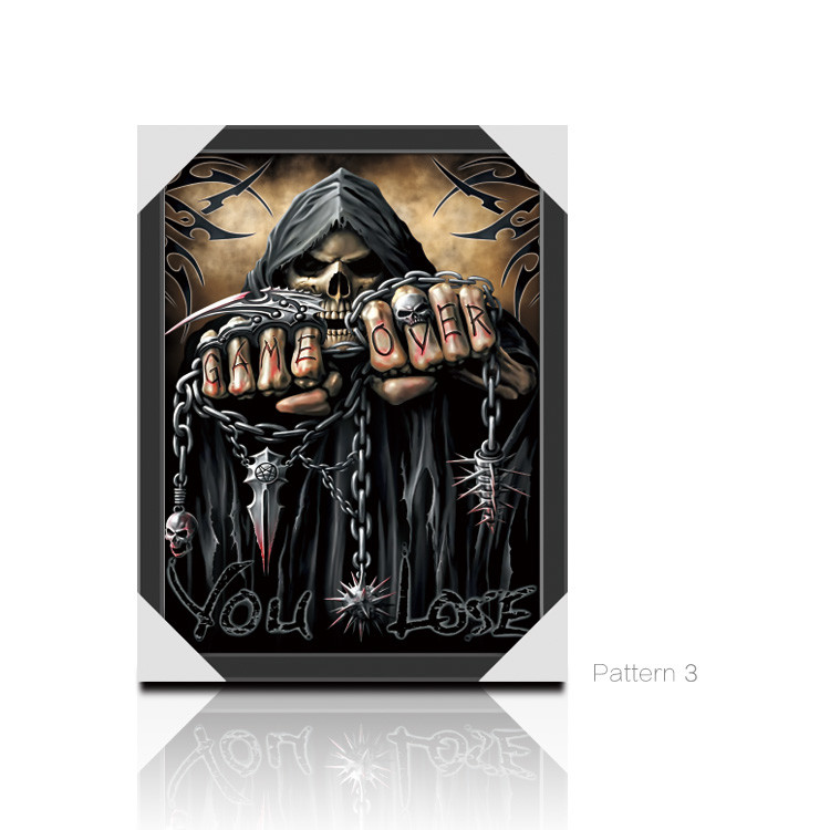 3 Different Images Of Grim Ripper Lenticular Flip With 30x40cm For House Decoration
