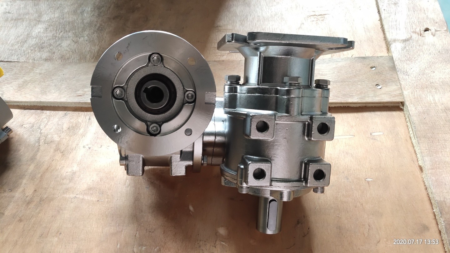 SS304 Hardness 58-62 HRC Double Reduction Worm Gear Speed Reducer