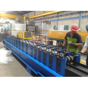 China Material 0.8-1.2mm Galvanized Coils or Black Steel C Stud Roll Forming Machine Chain Transmission on sale